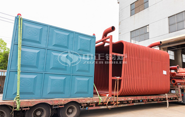 上海恒紐科技360萬大卡YQW系列燃氣臥式導熱油鍋爐+配套余熱鍋爐項目
