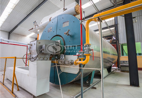 阿美斯壯礦棉板業700萬大卡YQW系列燃氣臥式導熱油鍋爐項目