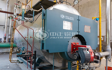 國泰彩印4噸WNS系列燃油燃氣三回程冷凝式蒸汽鍋爐項目