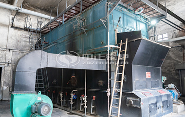 丹毛紡織15噸DZL系列燃生物質三鍋筒蒸汽鍋爐項目