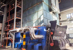 天一新型纖維2200萬大卡YLW系列燃煤鏈條爐排導熱油鍋爐項目