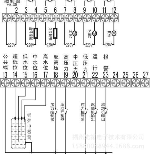 燃油鍋爐控制箱原理示意圖