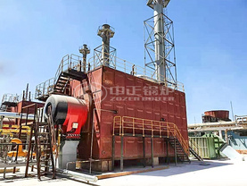 出口烏茲別克斯坦化工行業90噸SZS系列燃氣蒸汽鍋爐項目 