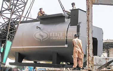 巴基斯坦纺织厂8吨WNS系列三回程燃气蒸汽锅炉