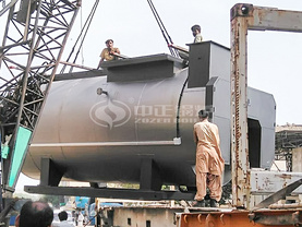巴基斯坦紡織廠8噸WNS系列三回程燃氣蒸汽鍋爐