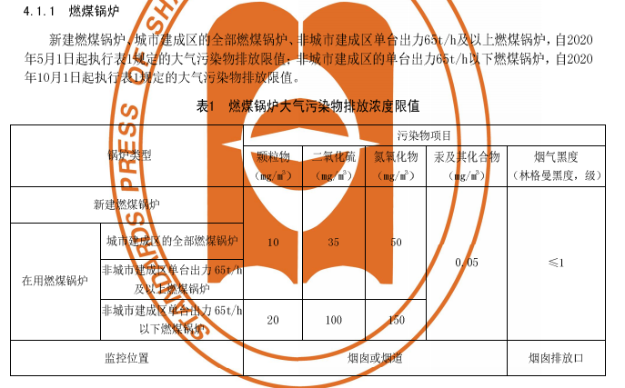 臨汾市鍋爐超低排放標準