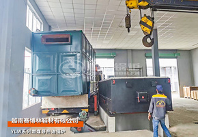 越南鞋廠300萬(wàn)大卡YLW系列燃煤導(dǎo)熱油鍋爐項(xiàng)目