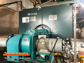 葉創紡織WNS系列10噸燃氣蒸汽鍋爐項目