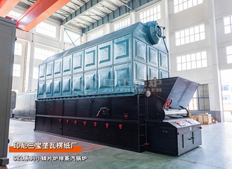 出口印尼SZL系列10T小鳞片炉排蒸汽锅炉瓦楞纸厂项目