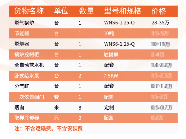 天然氣鍋爐12噸價格