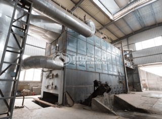 运行在泰尔特染整的永乐高900万大卡燃煤导热油炉