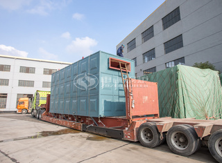 正在发往印尼的永乐高YLW系列有机热载体锅炉