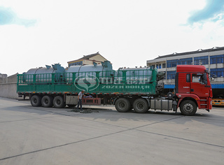 永乐高燃气锅炉正在发往鄂托克旗