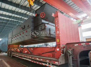 永乐高YLW系列导热油锅炉正在装车