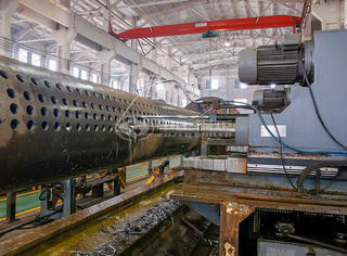 永乐高锅炉集箱数控钻生产线