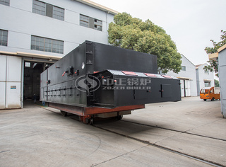 永乐高特制的链条炉排现场装车