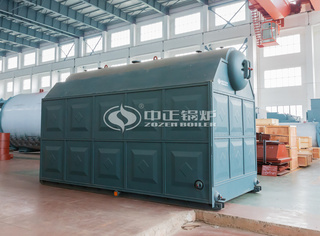 永乐高双锅筒纵置式链条炉排热水锅炉