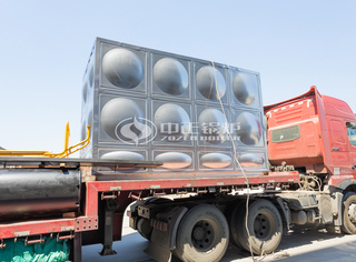 永乐高锅炉产品发往华港科技现场