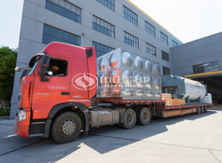 永乐高WNS系列燃气锅炉以及配套装备的发货现场