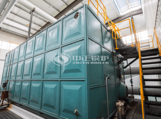 永乐高SZS燃气炉于富民纸业正在运行