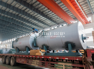 两台永乐高WNS燃气低氮锅炉装车