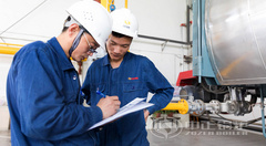 永乐高锅炉效劳团队走进长春华涛燃气锅炉房获接待