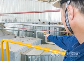 永乐高锅炉专业手艺职员测试SZS系列燃气锅炉运行情形