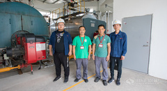 永乐高锅炉质量万里行走进WNS系列燃气蒸汽锅炉房