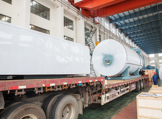 永乐高10吨燃气蒸汽锅炉发货现场