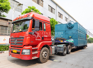 永乐高20吨燃气锅炉装车发货