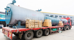 永乐高锅炉1.4MWYQW系列有机热载体锅炉正在发往贵州