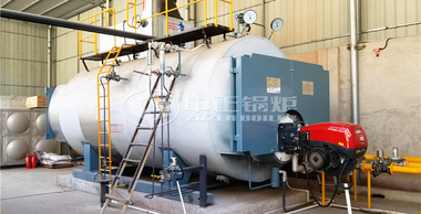 千禧龙纤8吨WNS系列三回程冷凝式燃气蒸汽锅炉项目