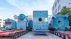 永乐高SZS系列蒸汽锅炉，SZL系列链条炉，YQL立式导热油炉发货现场