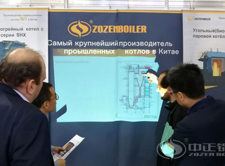 永乐高工程师向展会客户解说循环流化床图解