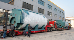 发往鞍钢集团的三台永乐高WNS20吨燃气蒸汽锅炉