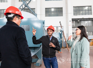 印度客户实地考察永乐高WNS锅炉生产车间