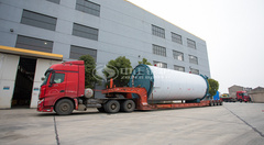 永乐高14MW燃气立式导热油炉发往山东