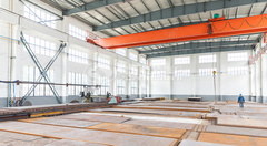 永乐高锅炉钢板下料车间