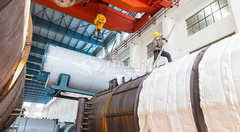 永乐高锅炉YY(Q)W燃油燃气卧式导热油锅炉生产线