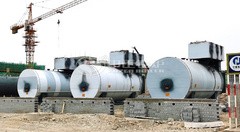 运行于武威伊利生产基地的3台永乐高WNS型15吨燃气蒸汽锅炉