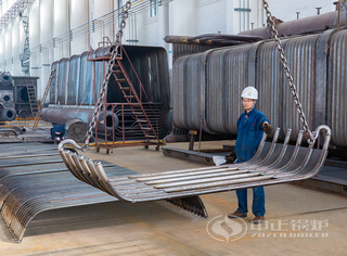 锅炉膜式壁吊装以便排放整齐