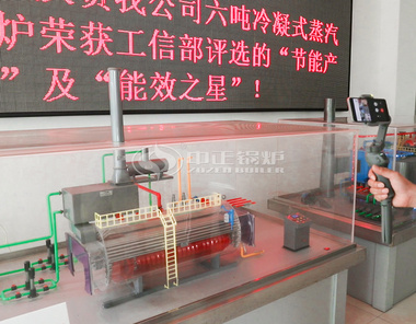 桂林客户直播参观中正锅炉锅炉模型图