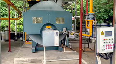 实地探访广西永乐高WNS系列2吨燃气蒸汽锅炉运行项目