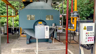 实地探访广西中正WNS系列2吨燃气蒸汽锅炉运行项目