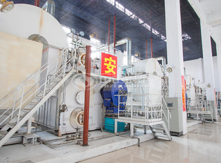 运行于郑州热力公司二马路分公司业的永乐高SZS25吨节能燃气锅炉