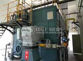 运行于中化集团湖南郴州弘源化工的20吨SZS系列冷凝式燃气蒸汽锅炉