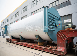 已经装车完毕的永乐高燃气导热油锅炉