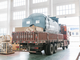 新达纬编厂4吨节能型WNS系列三回程燃气蒸汽锅炉项目