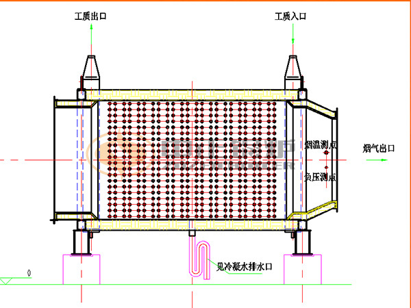 燃气锅炉冷凝器的结构简图