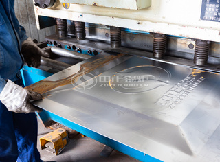 永乐高锅炉标记性不锈钢外包装压制中